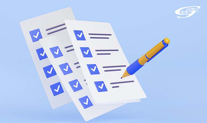 illustration of completed checklist with checkmarks
