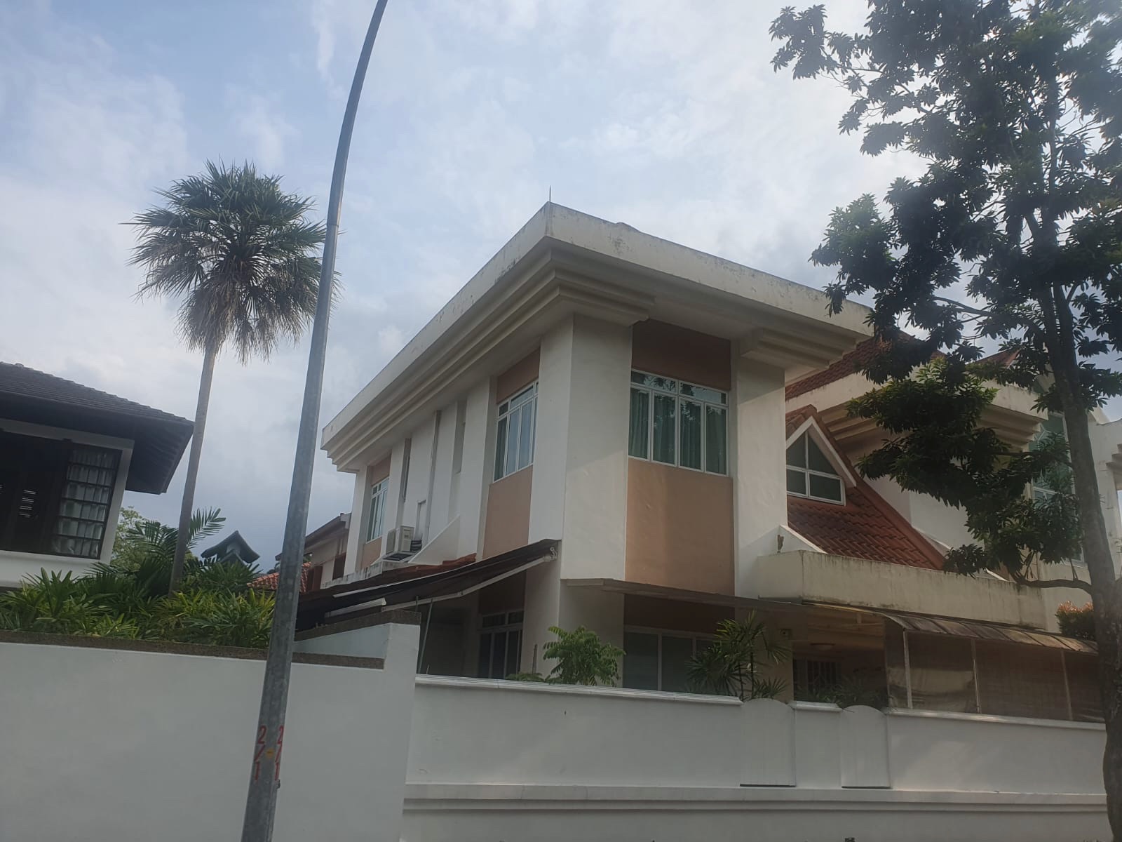 Before facade painting in Singapore